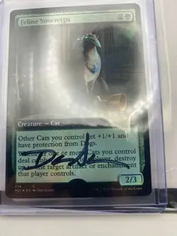 Feline Sovereign Card Signed By Dan Scott MTG Artist Proof - Image 3