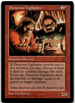 MTG Dwarven Vigilantes C Visions LP - Image 1