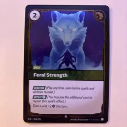 Feral Strength Foil Common Spiritforged 034/221 NM Riftbound Card - Image 1