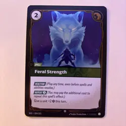 Feral Strength Foil Common Spiritforged 034/221 NM Riftbound Card - Image 2