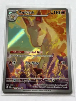 Rapidash 189 / 182 Pokemon Destined Rivals 2025 Near Mint Illustration Rare - Image 2