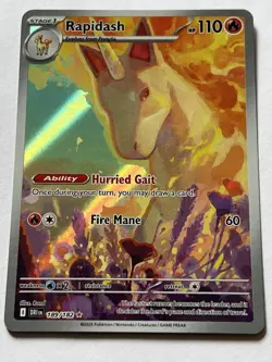 Rapidash 189 / 182 Pokemon Destined Rivals 2025 Near Mint Illustration Rare - Image 4