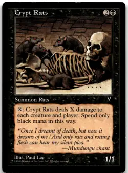 MTG Crypt Rats C Visions LP - Image 1