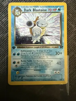 Pokemon Cards Team Rocket 1st Edition Rare Holo Dark Blastoise 3/82 WOTC - Image 1