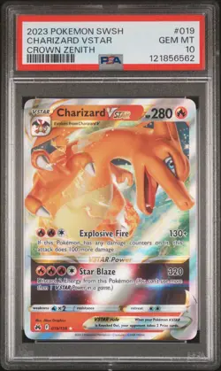 Charizard Vstar 019/159 Sword Shield Crown Zenith Pokemon PSA 10 - Image 1