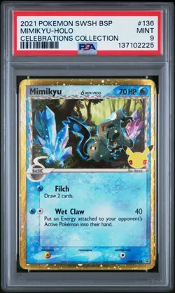Pokemon Mimikyu (Delta Species) SWSH136 Sword & Shield Promo Holo 2021 PSA 9 - Image 1