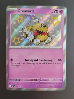 Greavard SVP 070 Shiny - Pokemon TCG Black Star Promo 2024 NM - Image 1