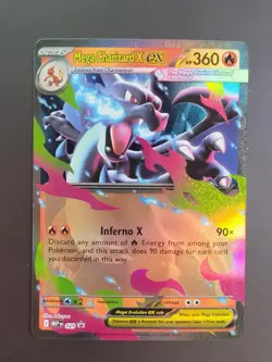 Pokemon TCG Mega Charizard X ex MEP 029 Mega Evolution Black Star Promo NM/M - Image 1