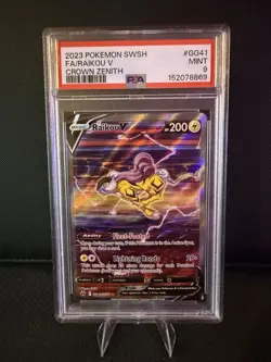 2023 Pokemon PSA 9 Raikou V #GG41/GG70 SWSH Crown Zenith Galarian Gallery Mint - Image 1