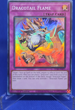 Yu-Gi-Oh! Dracotail Flame Trap Holo 1st Edition JUSH-EN011 Konami - Image 1