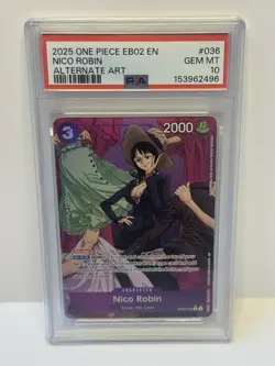 2025 One Piece Eb02 English Nico Robin Alt Art PSA 10 - Image 1