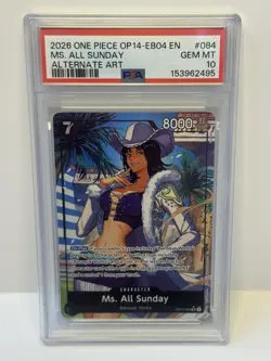 2026 One Piece Op14-EB04 English Ms All Sunday Alt Art PSA 10 - Image 1