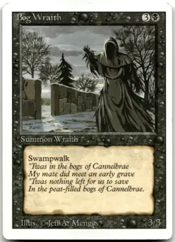 MTG Bog Wraith U Revised Edition MP - Image 1