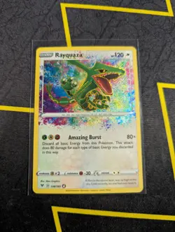 Rayquaza AMAZING RARE card 138/185 Sword & Shield Vivid Voltage 2020 Pokemon TCG - Image 1