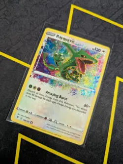 Rayquaza AMAZING RARE card 138/185 Sword & Shield Vivid Voltage 2020 Pokemon TCG - Image 3