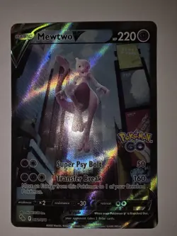 Pokemon Mewtwo V 022/078 GO Ultra Rare Holo Basic 220 HP Card English - Image 1