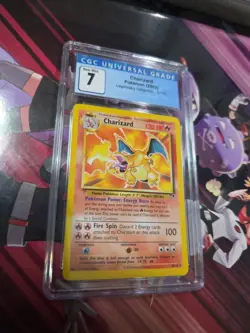 Charizard 3/110 Legendary Collection Set Non Holo Pokemon Card CGC 7 - Image 1