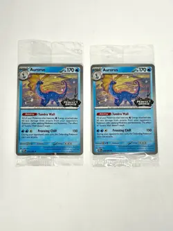 2 Pokemon Perfect Order Promo Holo Card Aurorus 024/088 Sealed Pack Stamped - Image 1