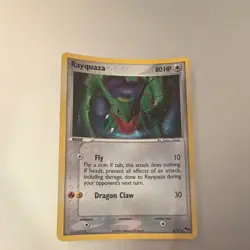 Pokemon TCG Rayquaza 003/017 POP Series 1 Holo Rare Card 2006 English - Image 1