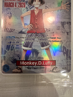 Monkey.D.Luffy One Piece College Basketball US Voyage Card Mint - Image 4