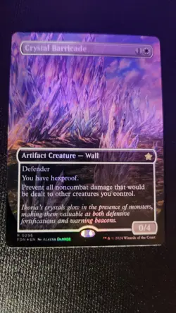 Magic: The Gathering Crystal Barricade FDN Rare Foil Artifact Creature Wizards - Image 1