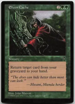 MTG Elven Cache C Visions LP - Image 1