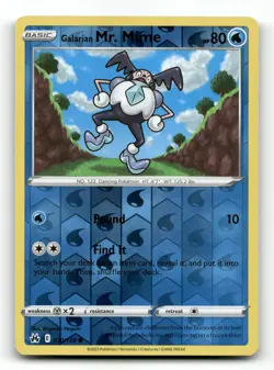 Galarian Mr. Mime 030/159 - Crown Zenith Reverse Holo - Pokemon Card NM/M - Image 1
