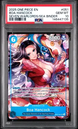 One Piece CCG Boa Hancock Seven Warlords/Sea OP07-051 PSA 10 Gem Mint - Image 1