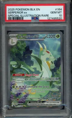 Pokemon TCG Serperior EX Sir 164/086 Black Bolt PSA 10 - Image 1
