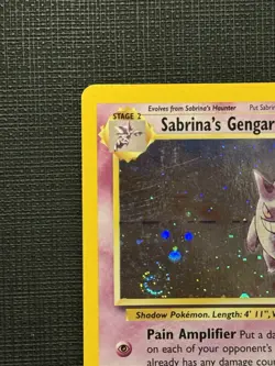 2000 Pokemon Gym Heroes Sabrina's Gengar Holo #14/132 Swirl - Image 3
