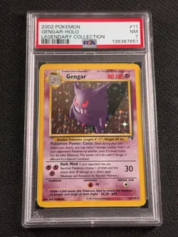 2002 Pokemon Legendary Collection Gengar Holo #11 PSA 7 NM - WotC Vintage - Image 1