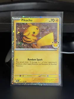 Pikachu - (Cosmo Holo) Pokemon day 051/162 Lot of 3 with 1 swirl - Image 3