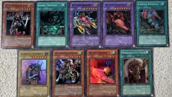 Yu-Gi-Oh Vintage Super Rare Lot D.D. Warrior Lady DCR Giant Trunade SRL Holo - Image 1
