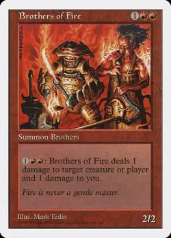 Magic the Gathering (mtg): 5ED: Brothers of Fire (x 4) - Image 1