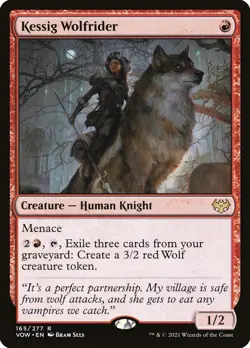 Magic the Gathering (mtg): VOW: Kessig Wolfrider (x 4) - Rare - Image 1