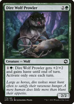 Magic the Gathering (mtg): AFR: Dire Wolf Prowler - Foil - Image 1
