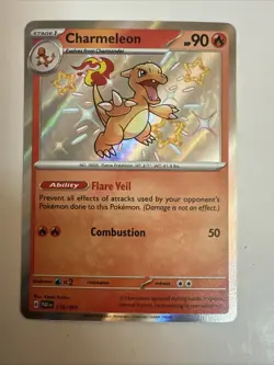 Charmeleon Shiny Rare 110/091 Pokemon TCG SV Paldean Fates NM - Image 1