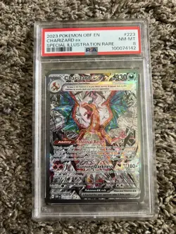 2023 Pokemon Obsidian Flames Charizard EX Special Illustration Rare PSA 8 - Image 1