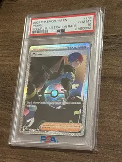 Pokemon Penny PSA 10 Paldean Fates Holo Special Illustration Rare SIR 239/091 - Image 1