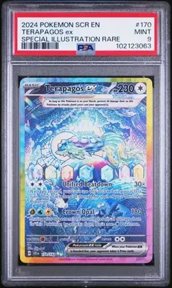 2024 POKEMON STELLAR CROWN #170/142 TERAPAGOS ex SPECIAL ILLUSTRATION RARE PSA 9 - Image 1