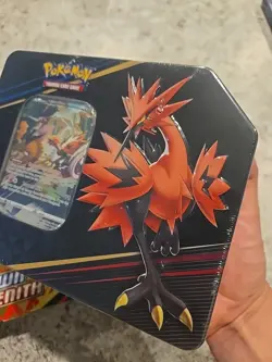 Pokemon Crown Zenith Regidrago V Collection Box & Galarian Zapdos TIN - Image 3