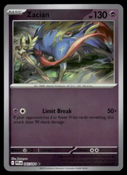 ZACIAN 045/094 RARE PHANTASMAL FLAMES REVERSE HOLO POKEMON NM - Image 2