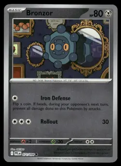 BRONZOR 071/094 COMMON PHANTASMAL FLAMES POKEMON REVERSE HOLO NM - Image 2