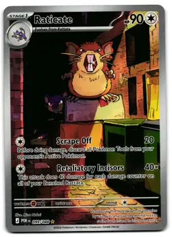 Raticate 099/088 - 🌊 Perfect Order Illustration Rare Pokemon TCG Holo 🖤 - NM - Image 1