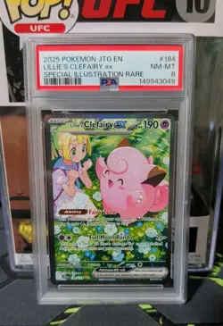 2025 Pokemon JTG English-JOURNEY TOGETHER #184 LILLIE'S CLEFAIRY EX PSA 8 - Image 1