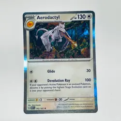 AERODACTYL 2023 Pokemon 151 HOLO Rare POKEMON 142/165 MEW EN English - Image 1