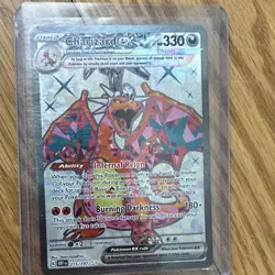 Pokemon Charizard ex Ultra Rare Full Art Holo 215/197 SV03 Obsidian Flames HP 3… - Image 1
