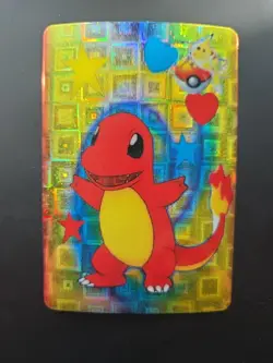 Charmander Sticker Pokemon Vending Machine Holo prism Nintendo 1998 Bandai Vtg - Image 1