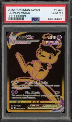 Pokemon Mew VMAX Lost Origin Trainer Gallery Full Art #TG30 PSA 10 Gem Mint - Image 1