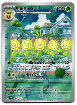 Sunflora 169/167 - 🌊 Twilight Masquerade Illustration Rare Pokemon TCG 🖤 - LP - Image 1